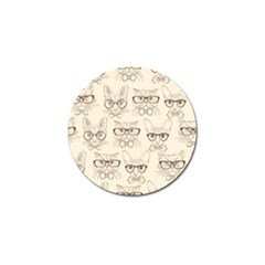 Seamless Pattern Hand Drawn Cats With Hipster Accessories Golf Ball Marker (10 Pack) by Vaneshart