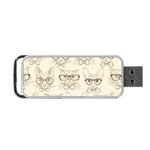 Seamless Pattern Hand Drawn Cats With Hipster Accessories Portable USB Flash (Two Sides) Front