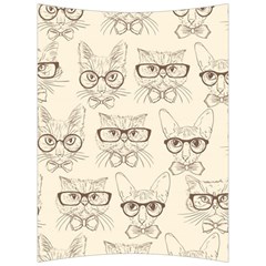 Seamless Pattern Hand Drawn Cats With Hipster Accessories Back Support Cushion by Vaneshart