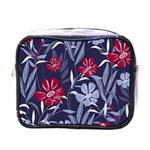 Abstract Seamless Pattern With Colorful Tropical Leaves Flowers Purple Mini Toiletries Bag (One Side) Front