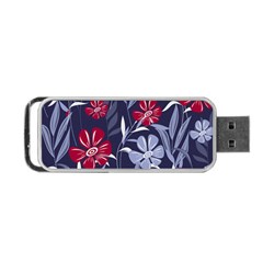 Abstract Seamless Pattern With Colorful Tropical Leaves Flowers Purple Portable Usb Flash (two Sides) by Vaneshart