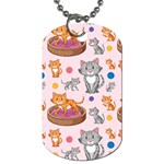 Cat Seamless Pattern Dog Tag (One Side) Front