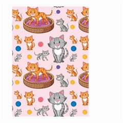 Cat Seamless Pattern Small Garden Flag (two Sides) by Vaneshart