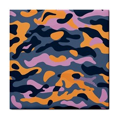 Camouflage Background Textile Uniform Seamless Pattern Tile Coaster by Vaneshart