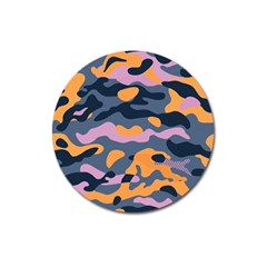 Camouflage Background Textile Uniform Seamless Pattern Magnet 3  (round) by Vaneshart