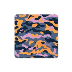 Camouflage Background Textile Uniform Seamless Pattern Square Magnet by Vaneshart