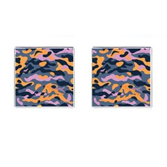 Camouflage Background Textile Uniform Seamless Pattern Cufflinks (square) by Vaneshart