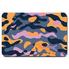 Camouflage Background Textile Uniform Seamless Pattern Large Doormat  by Vaneshart