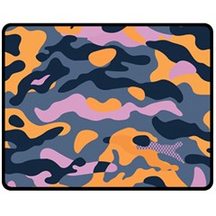 Camouflage Background Textile Uniform Seamless Pattern Double Sided Fleece Blanket (medium) 