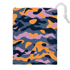 Camouflage Background Textile Uniform Seamless Pattern Drawstring Pouch (5xl) by Vaneshart