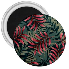 Trending Abstract Seamless Pattern With Colorful Tropical Leaves Plants Green 3  Magnets by Vaneshart