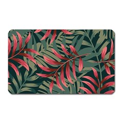 Trending Abstract Seamless Pattern With Colorful Tropical Leaves Plants Green Magnet (rectangular) by Vaneshart