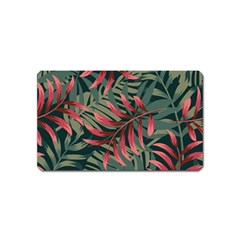 Trending Abstract Seamless Pattern With Colorful Tropical Leaves Plants Green Magnet (name Card) by Vaneshart