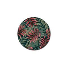 Trending Abstract Seamless Pattern With Colorful Tropical Leaves Plants Green Golf Ball Marker (4 Pack) by Vaneshart