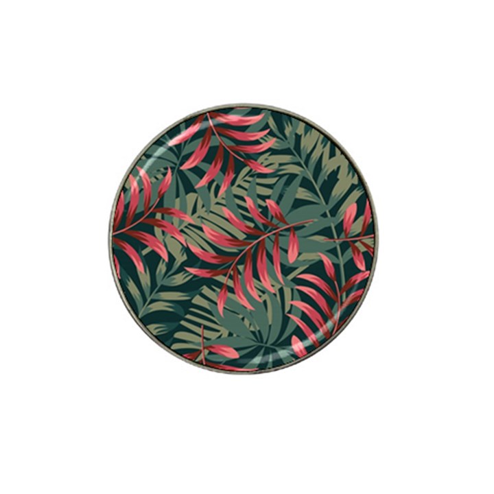 Trending Abstract Seamless Pattern With Colorful Tropical Leaves Plants Green Hat Clip Ball Marker (4 pack)