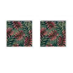 Trending Abstract Seamless Pattern With Colorful Tropical Leaves Plants Green Cufflinks (square) by Vaneshart