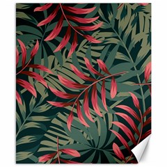 Trending Abstract Seamless Pattern With Colorful Tropical Leaves Plants Green Canvas 8  X 10  by Vaneshart