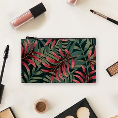 Trending Abstract Seamless Pattern With Colorful Tropical Leaves Plants Green Cosmetic Bag (small) by Vaneshart