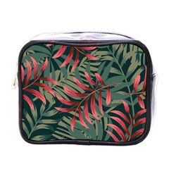 Trending Abstract Seamless Pattern With Colorful Tropical Leaves Plants Green Mini Toiletries Bag (one Side) by Vaneshart