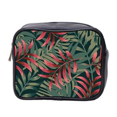 Trending Abstract Seamless Pattern With Colorful Tropical Leaves Plants Green Mini Toiletries Bag (two Sides) by Vaneshart