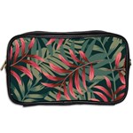 Trending Abstract Seamless Pattern With Colorful Tropical Leaves Plants Green Toiletries Bag (Two Sides) Back