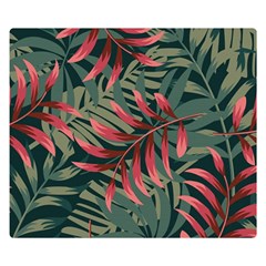 Trending Abstract Seamless Pattern With Colorful Tropical Leaves Plants Green Double Sided Flano Blanket (small)  by Vaneshart