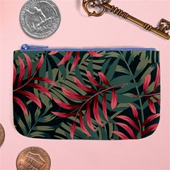 Trending Abstract Seamless Pattern With Colorful Tropical Leaves Plants Green Large Coin Purse by Vaneshart