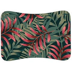 Trending Abstract Seamless Pattern With Colorful Tropical Leaves Plants Green Velour Seat Head Rest Cushion by Vaneshart