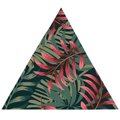 Trending Abstract Seamless Pattern With Colorful Tropical Leaves Plants Green Wooden Puzzle Triangle by Vaneshart