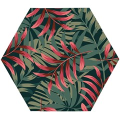 Trending Abstract Seamless Pattern With Colorful Tropical Leaves Plants Green Wooden Puzzle Hexagon by Vaneshart