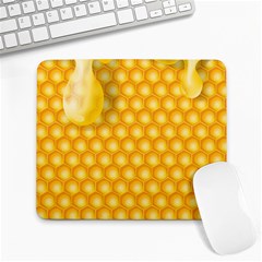 Abstract Honeycomb Background With Realistic Transparent Honey Drop Large Mousepads by Vaneshart