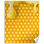 Abstract Honeycomb Background With Realistic Transparent Honey Drop Canvas 11  x 14  10.95 x13.48  Canvas - 1