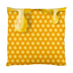 Abstract Honeycomb Background With Realistic Transparent Honey Drop Standard Cushion Case (one Side) by Vaneshart