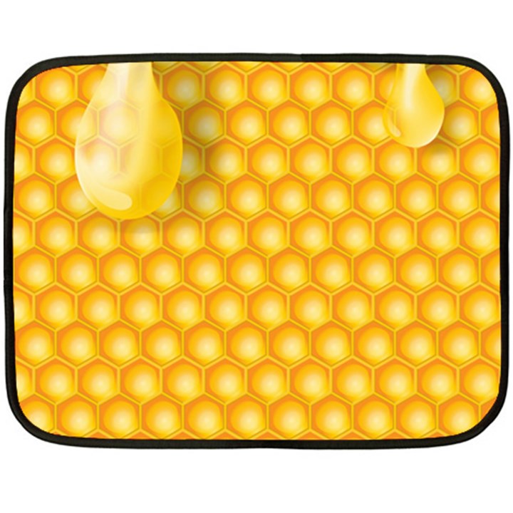 Abstract Honeycomb Background With Realistic Transparent Honey Drop Fleece Blanket (Mini)