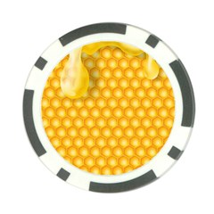 Abstract Honeycomb Background With Realistic Transparent Honey Drop Poker Chip Card Guard (10 Pack) by Vaneshart