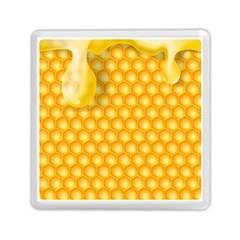 Abstract Honeycomb Background With Realistic Transparent Honey Drop Memory Card Reader (square) by Vaneshart