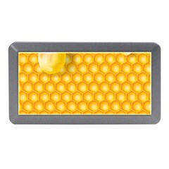 Abstract Honeycomb Background With Realistic Transparent Honey Drop Memory Card Reader (mini) by Vaneshart