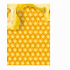 Abstract Honeycomb Background With Realistic Transparent Honey Drop Large Garden Flag (two Sides) by Vaneshart