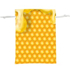 Abstract Honeycomb Background With Realistic Transparent Honey Drop  Lightweight Drawstring Pouch (xl) by Vaneshart