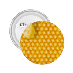 Abstract Honeycomb Background With Realistic Transparent Honey Drop 2 25  Buttons by Vaneshart