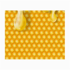 Abstract Honeycomb Background With Realistic Transparent Honey Drop Small Glasses Cloth by Vaneshart