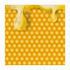 Abstract Honeycomb Background With Realistic Transparent Honey Drop Medium Glasses Cloth by Vaneshart