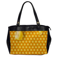 Abstract Honeycomb Background With Realistic Transparent Honey Drop Oversize Office Handbag by Vaneshart