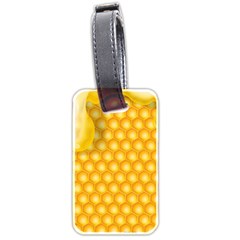 Abstract Honeycomb Background With Realistic Transparent Honey Drop Luggage Tag (two Sides) by Vaneshart