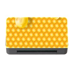 Abstract Honeycomb Background With Realistic Transparent Honey Drop Memory Card Reader With Cf by Vaneshart