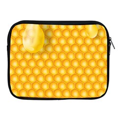 Abstract Honeycomb Background With Realistic Transparent Honey Drop Apple Ipad 2/3/4 Zipper Cases by Vaneshart