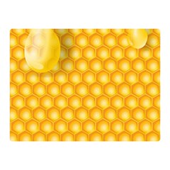 Abstract Honeycomb Background With Realistic Transparent Honey Drop Double Sided Flano Blanket (mini)  by Vaneshart