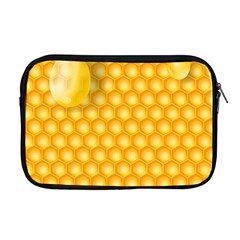 Abstract Honeycomb Background With Realistic Transparent Honey Drop Apple Macbook Pro 17  Zipper Case by Vaneshart