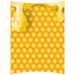 Abstract Honeycomb Background With Realistic Transparent Honey Drop Back Support Cushion by Vaneshart