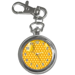 Abstract Honeycomb Background With Realistic Transparent Honey Drop Key Chain Watches by Vaneshart